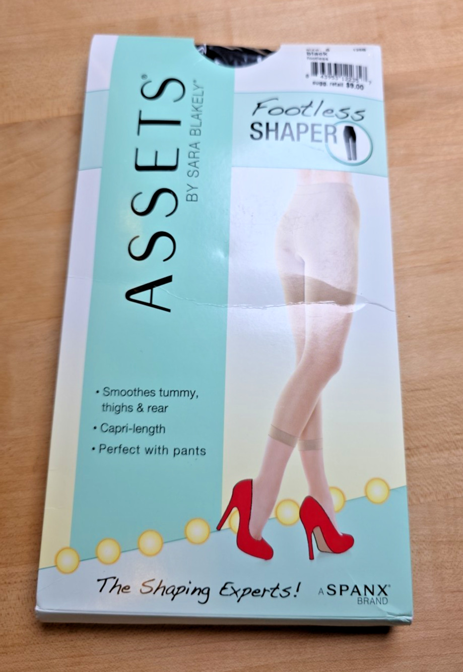 Assets by Sara Blakely Footless Shaper Pantyhose Black Size 6 NWT